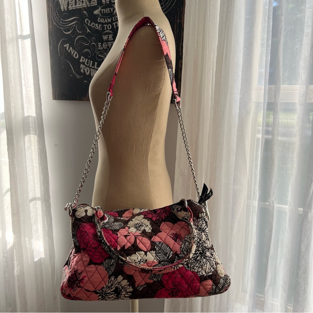 Vera Bradley Mocha Rouge Chain Shoulder Bag
